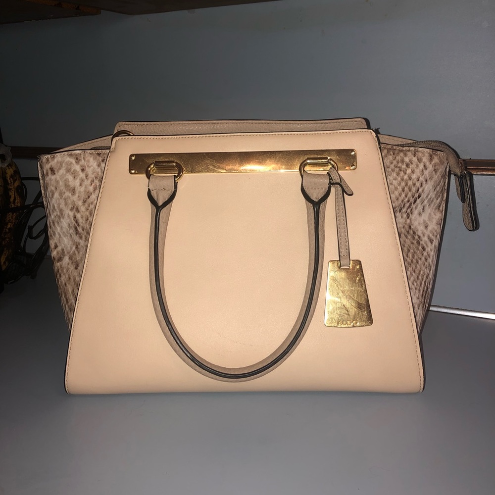 Aldo snakeskin satchel